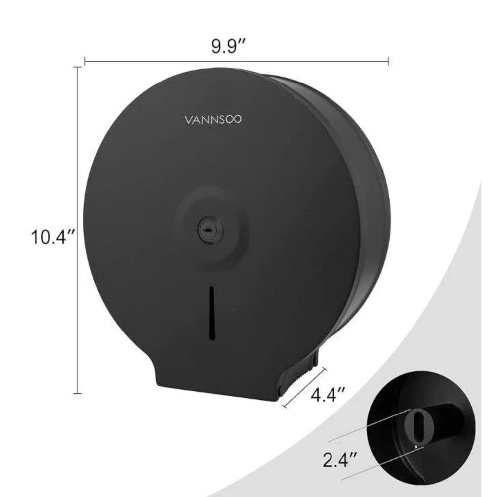 Commercial Jumbo Toilet Paper Dispenser, Wall Mount Stainless Steel 9 Inch Roll